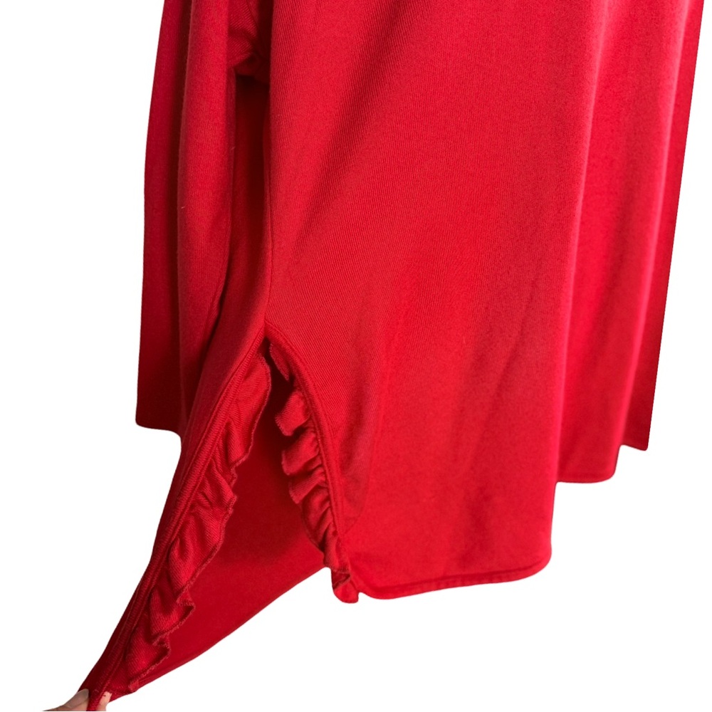 Red Ruffled‎ Sleeve Top - Picture 3 of 7